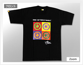 ENKEI オリジナルTシャツ(ブラック/4WHEELS)