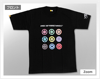 ENKEI オリジナルTシャツ(ブラック/4WHEELS)